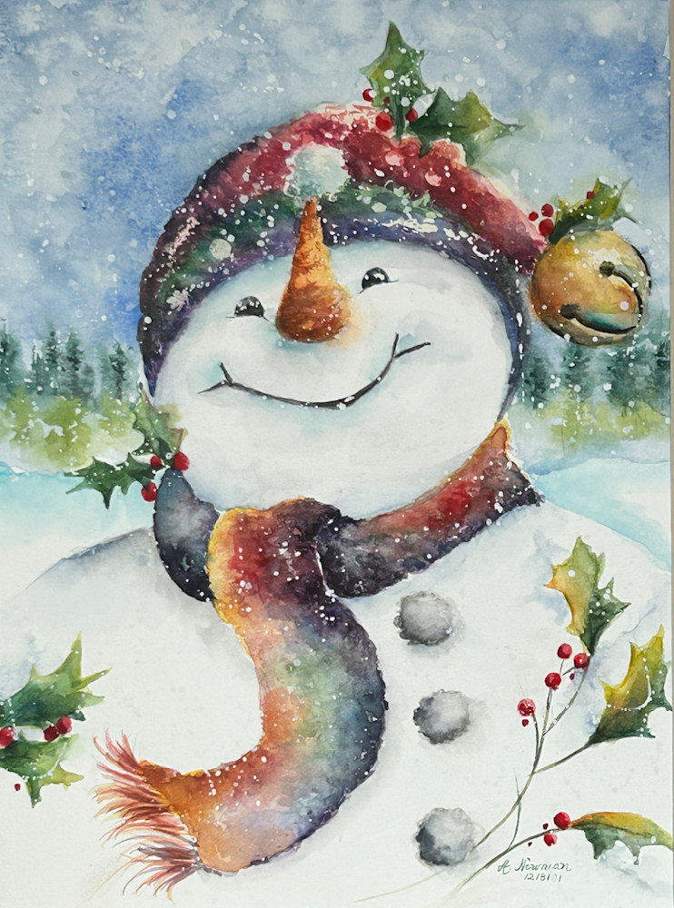 Jolly Snowman Art | Arlene Newman Designs