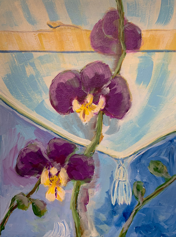 Window With Orchid Art | William Reed Artist