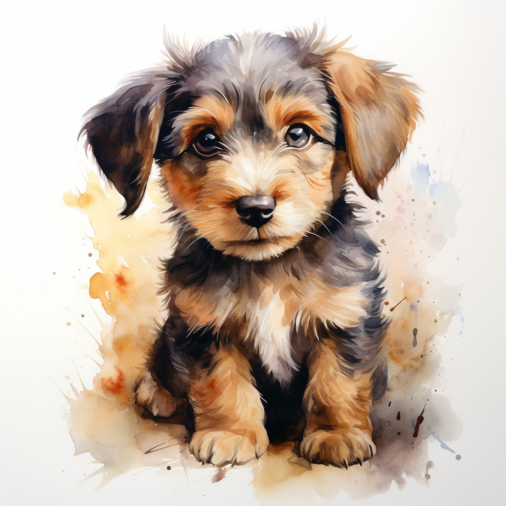 Cute Puppy Art Mike Wickham Art