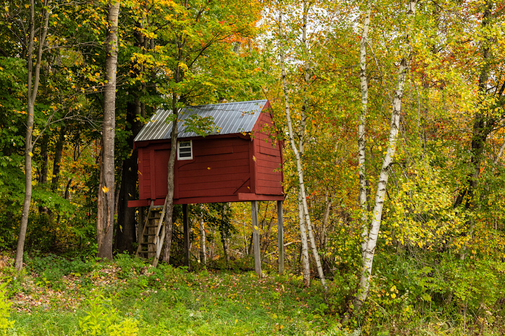 Red Treehouse, Vermont Art | Leiken Photography
