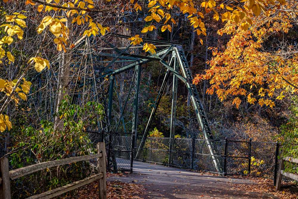 Nickajack Bridge In Autumn Photography Art | kramkranphoto