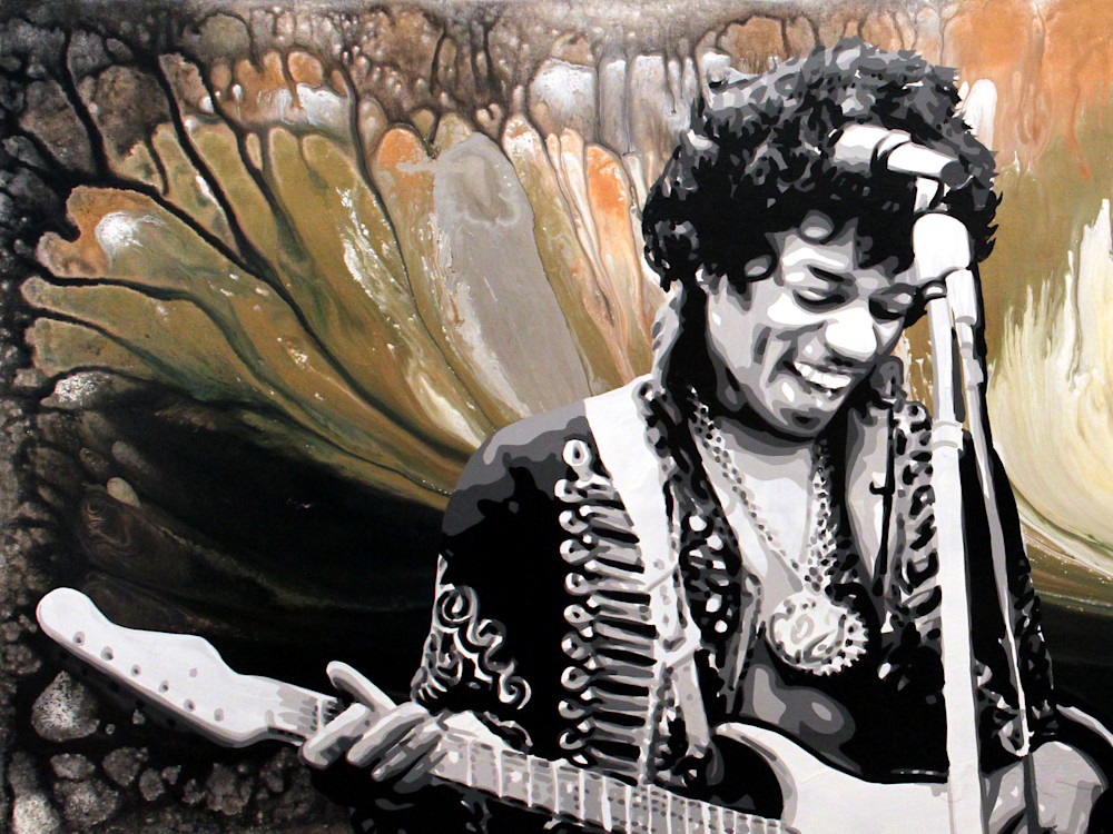 Jimi Hendrix 12x16 Print Img 7273 Art | Ocean Clark Art