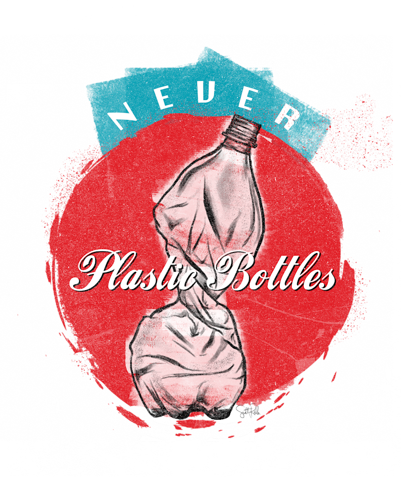 Never Plastic Bottles Art | scottroller