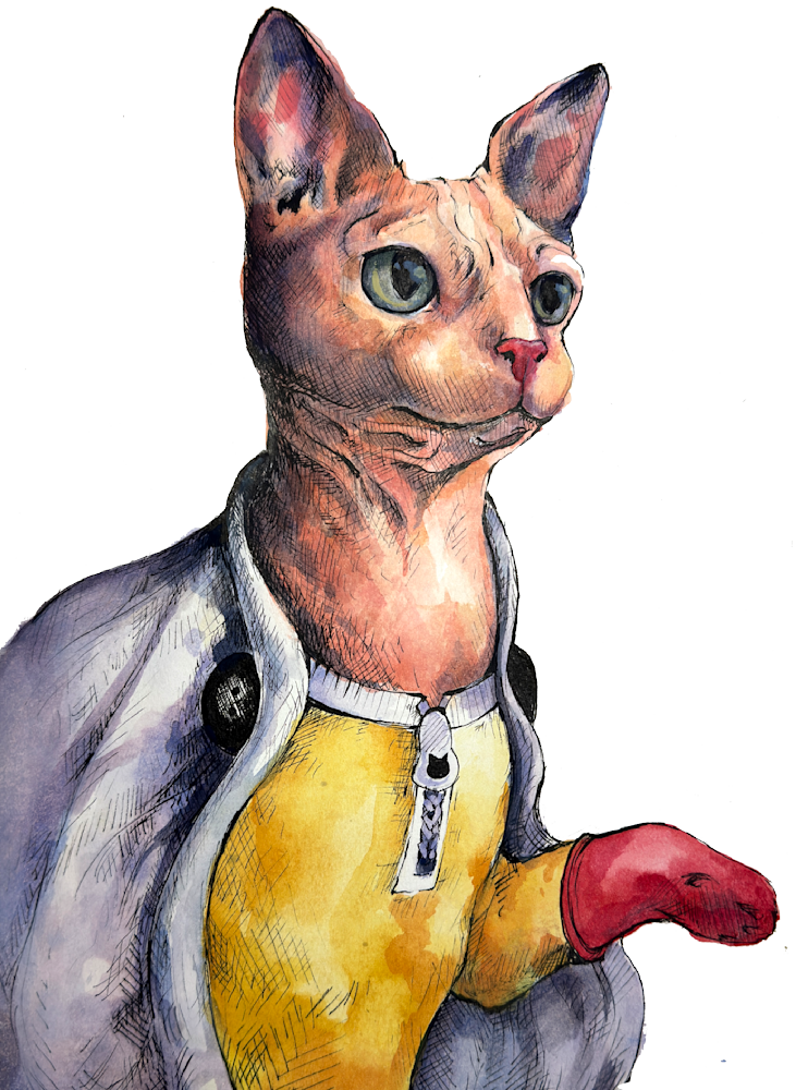 One Punch Cat Art | Meghan Taylor Art