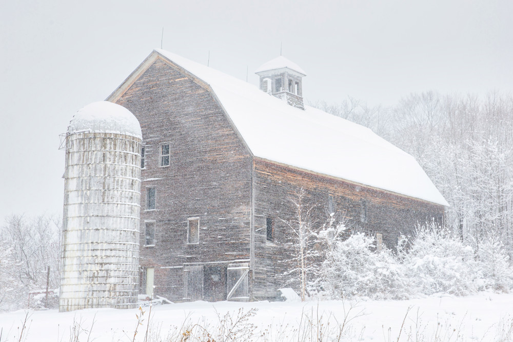 Weathered Barn In Winter Photography Art | Anne Majusiak Photography