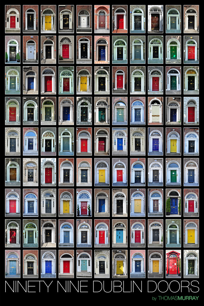 99 Dublin Doors (Blk) Art | tommurray