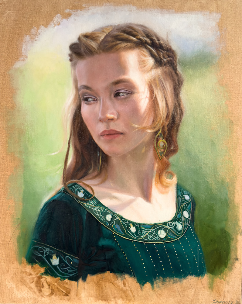 Woman With  Green Dress Art | Kenneth Spirduso Artist