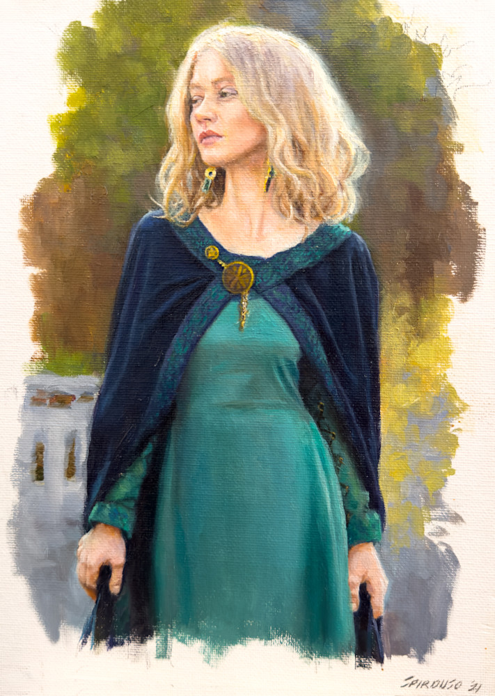 Woman In Celtic Cape Art | Kenneth Spirduso Artist
