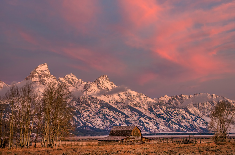 Ag John Moulton Barn At Sunrise Art | Open Range Images