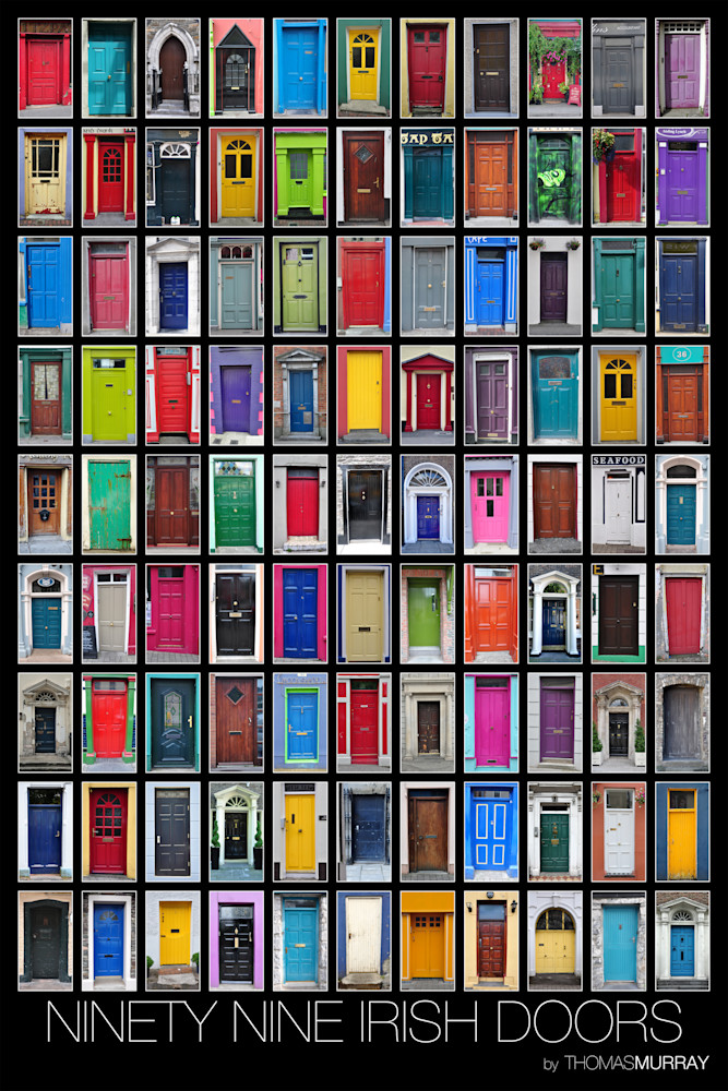99 Irish Doors (Black) Art | tommurray