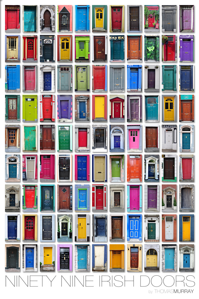 99 Irish Doors (White) Art | tommurray