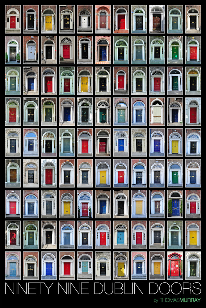 99 Dublin Doors (Black) Art | tommurray