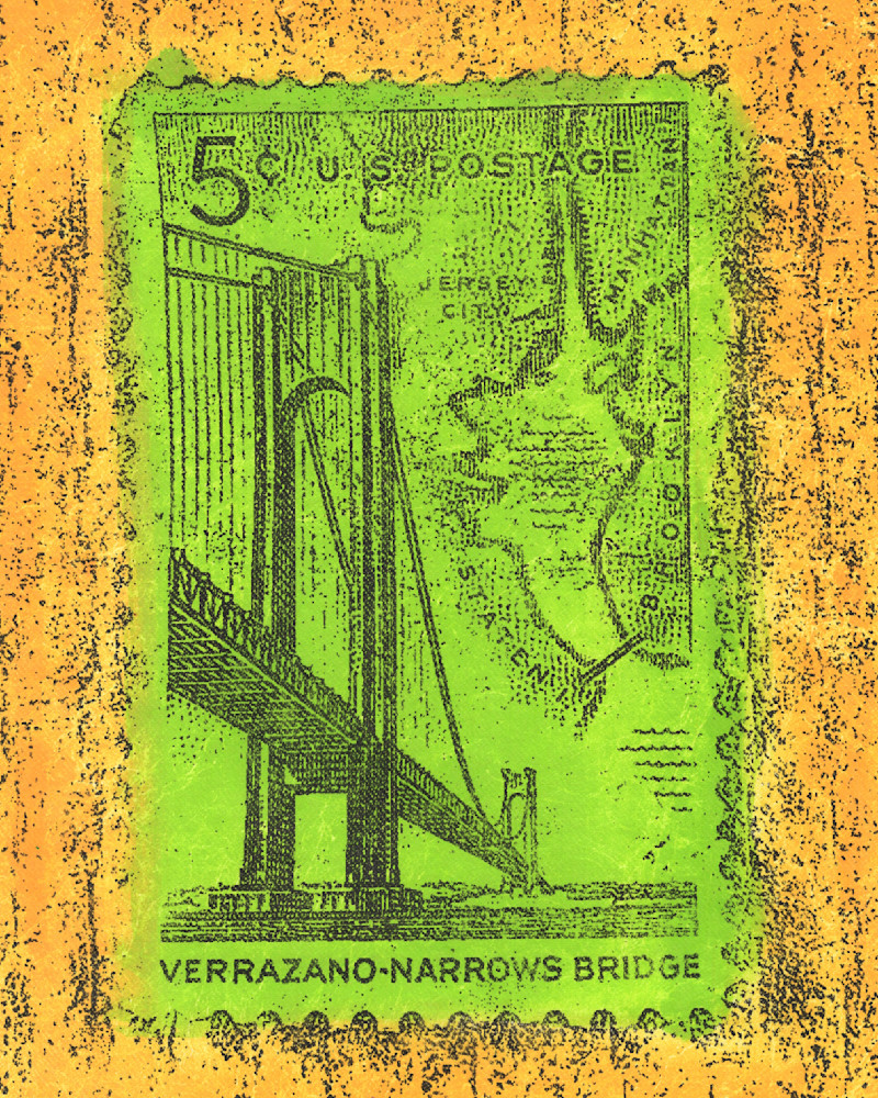 Verrazano Narrows Bridge 1964 Art | Mark Rushton