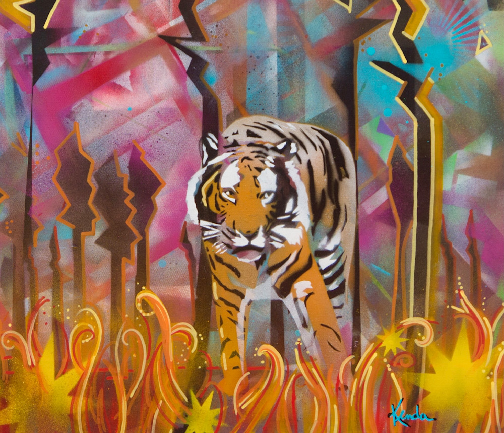 Tiger In Cuyamaca Print Art | Kenda Francis Art & Photography