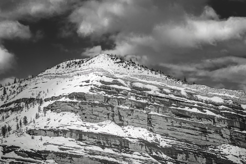 Tco   Snow Capped Chugwater Formation   B&W Art | Open Range Images