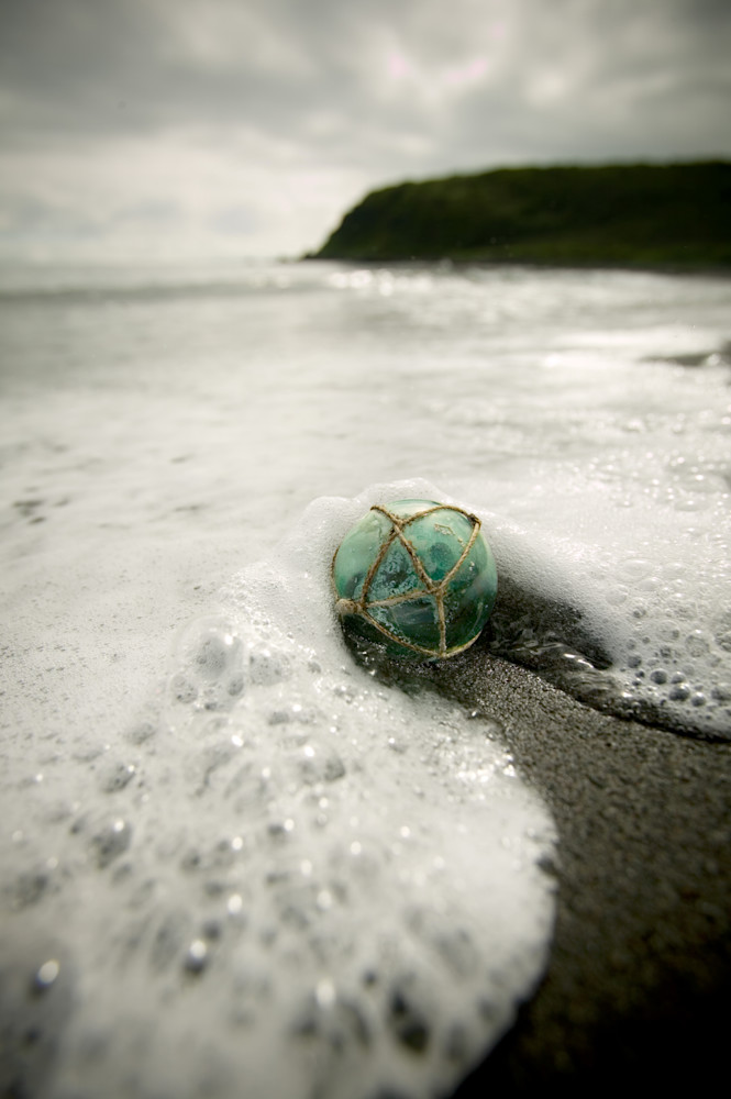 Glas Ball from fihing nets Medvezhaya Bay, Itarup Island