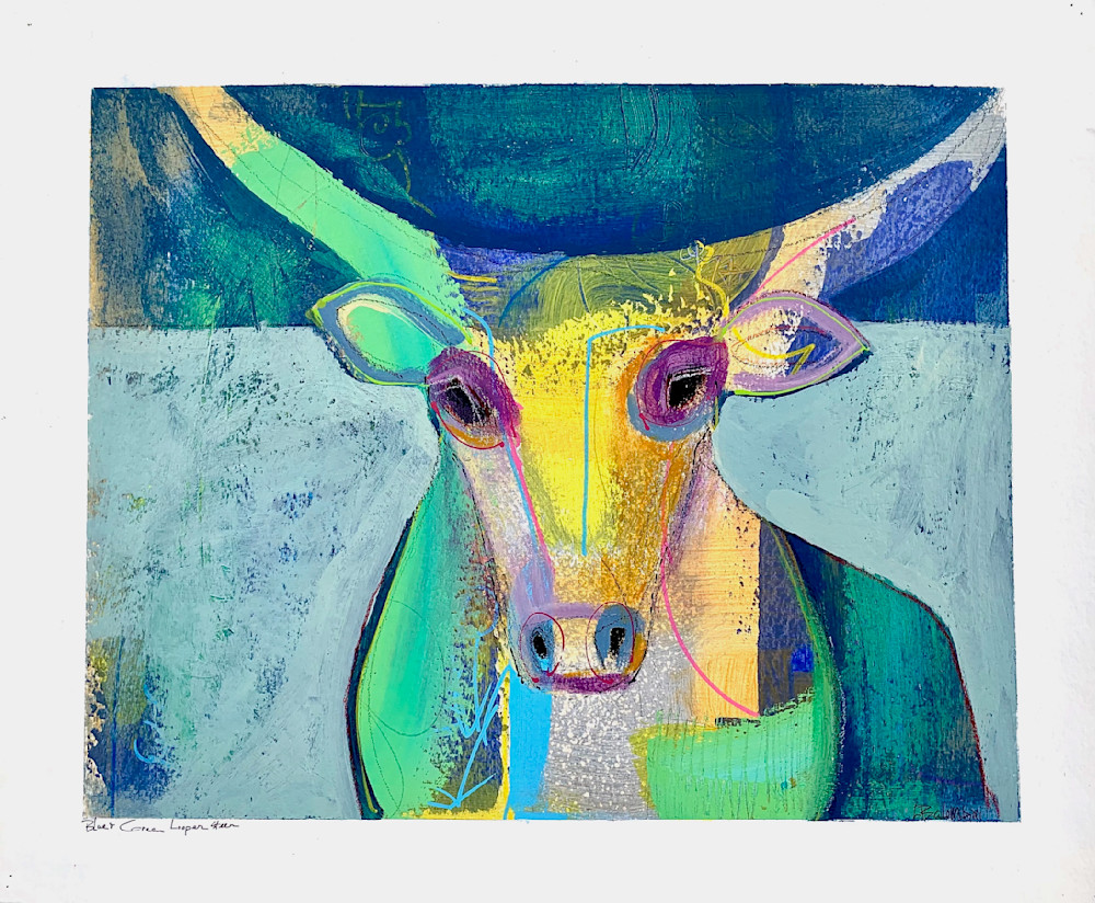 Blue Bull Print