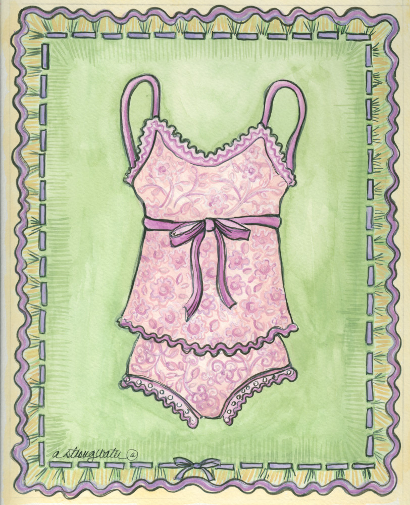 Lingerie Pink Cami Set Art | Andrea Strongwater