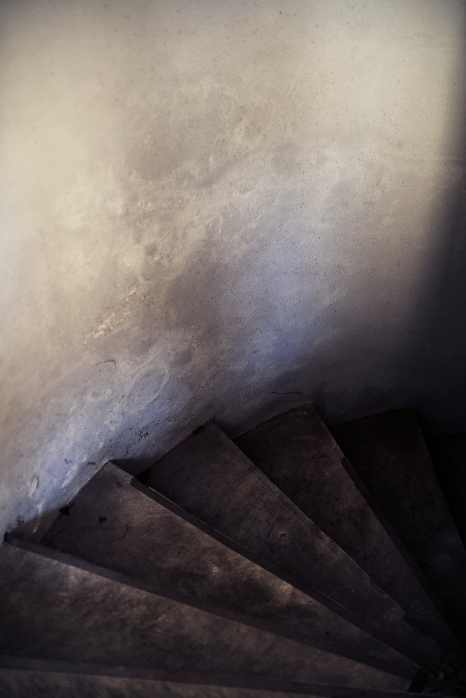 Photograph of Greek Museum Stairs in Atmospheric Light
