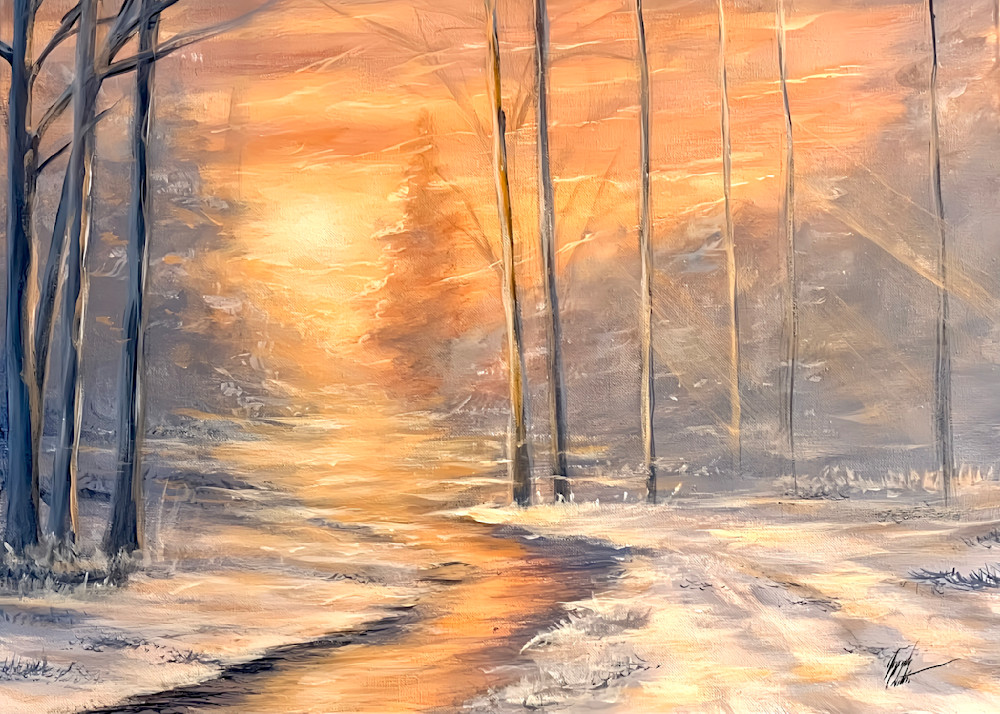 Winters Warmth By Sunscapes Art Joseph Cantin 