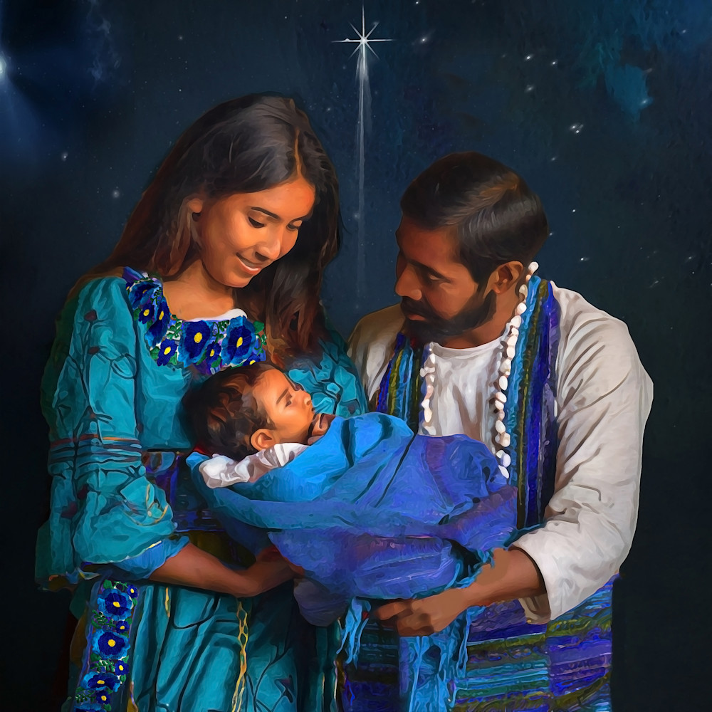 Salvadoran Nativity (Holy Family Only) Art | Art from the Soul
