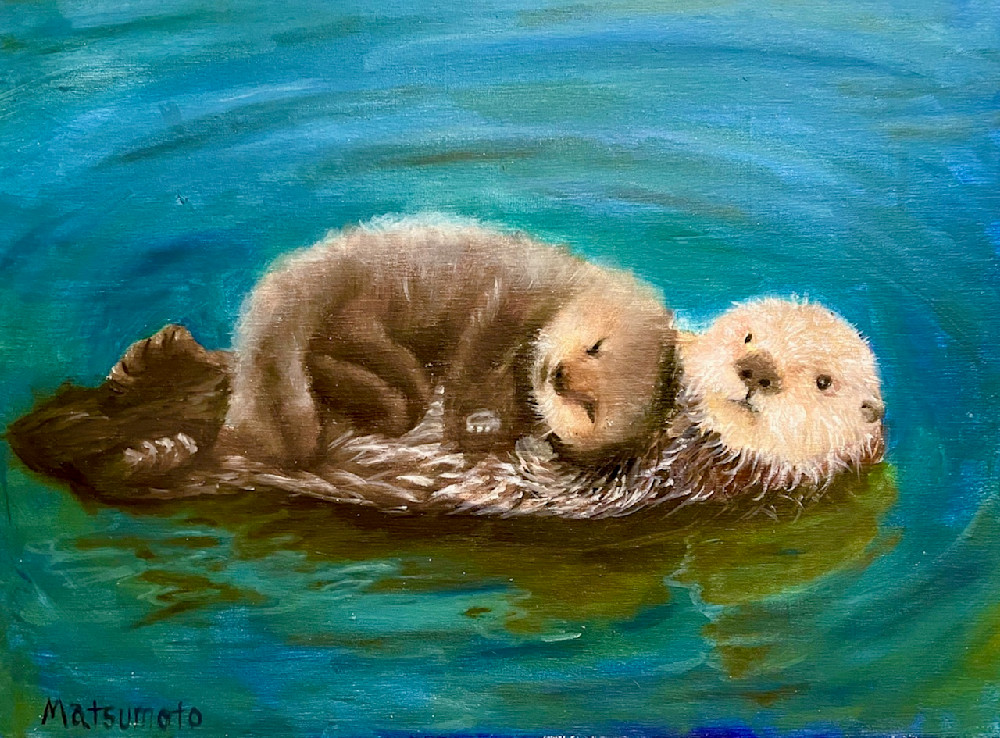 Otter Baby Art | Edi Matsumoto Fine Art