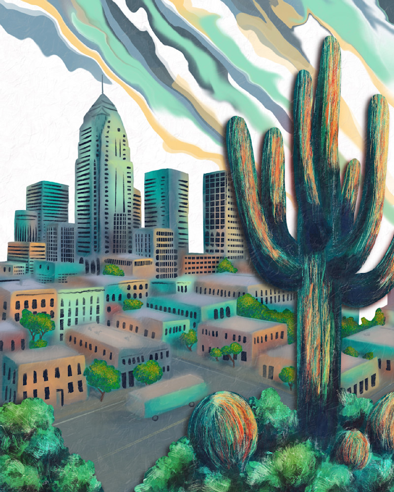 Skyward: Embracing the Natural and Urban Beauty of Phoenix in Art