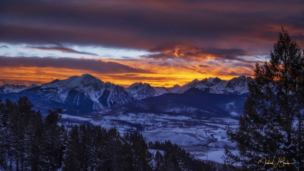 Gore Range Golden Sunset Photography Art | Michael J. Bauer Photography