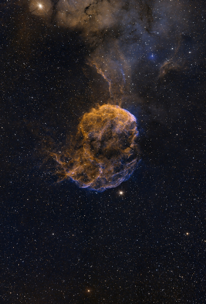 Jellyfish Nebula in Gemini (Hubble Palette) SHO