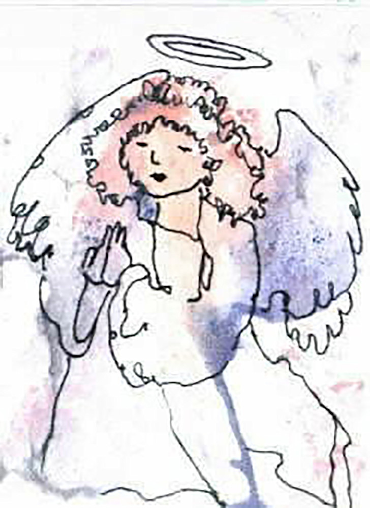 Praying Angel With Halo Art | The Art of Mary Anne Carley