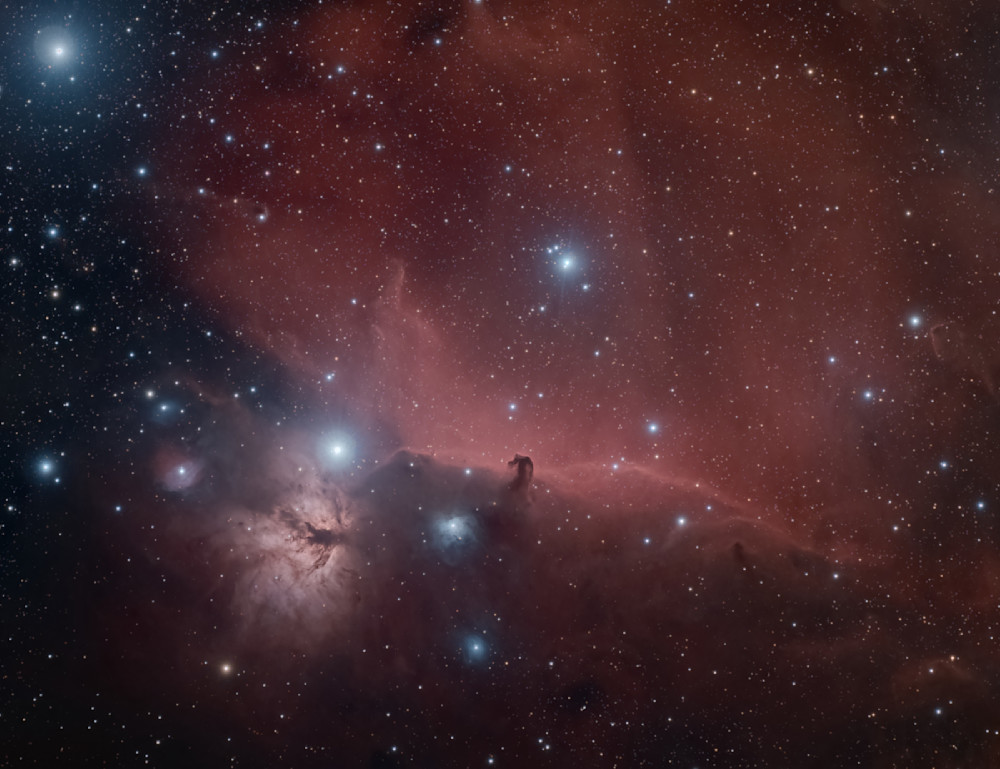 Horse Head Nebula and Flame Nebula