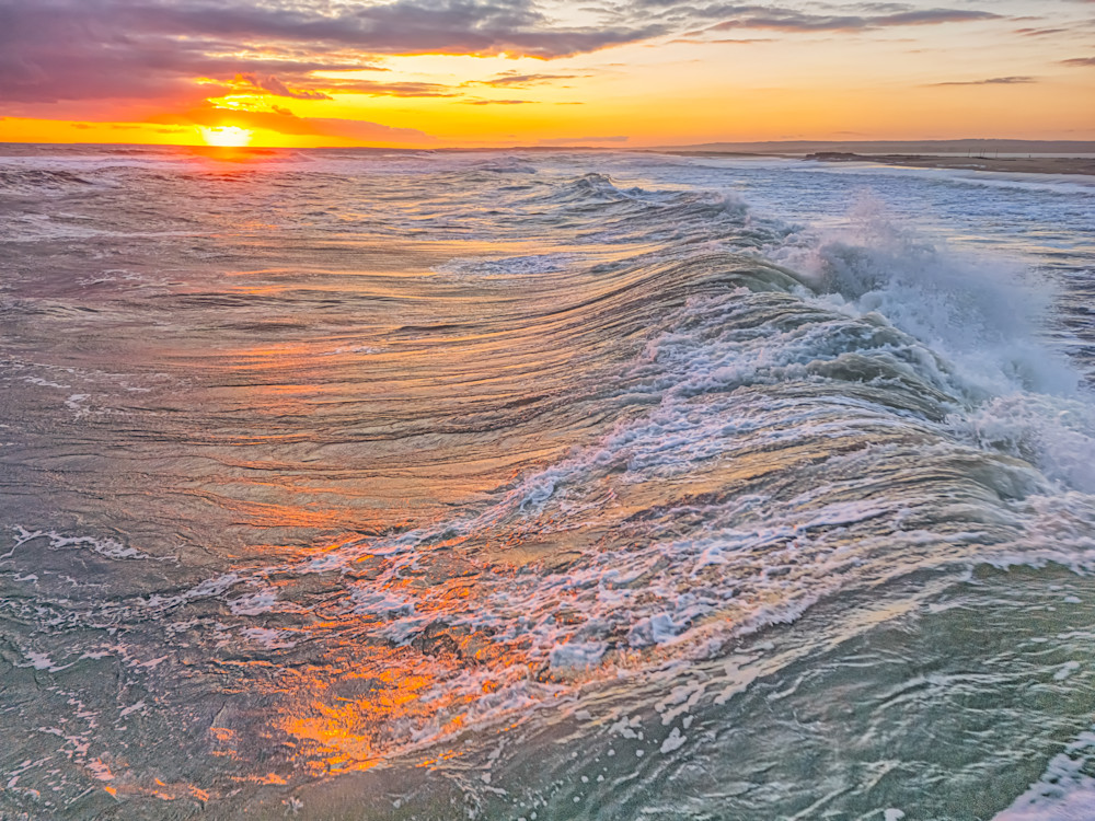 Long Point Sunset Drone Wave Art | Michael Blanchard Inspirational Photography - Crossroads Gallery