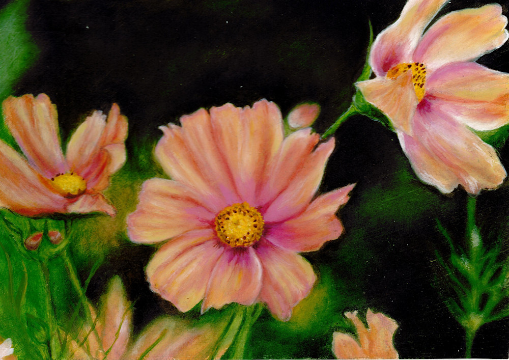Karlu Vorster Artist Painting of Pink Flowers | Eugene L Brill