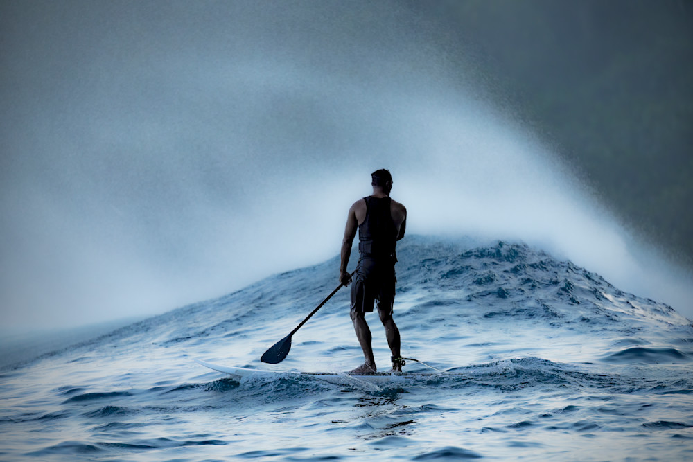 Early Morning Paddle Out.  Molokai, Hawaii Photography Art | Steve Wagner Photography