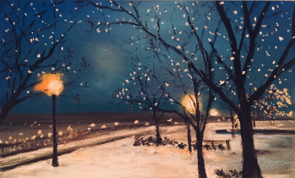 Snowy Night Art | ART Squared LLC