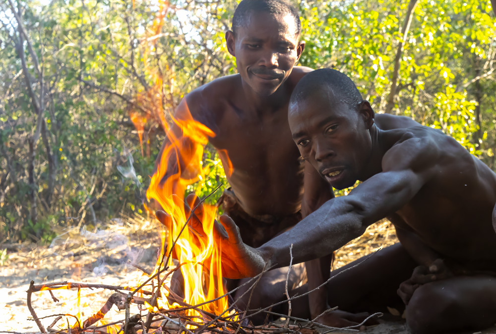 Playing With Fire, Sans Bushmen   Namibia Photography Art | Steve Wagner Photography
