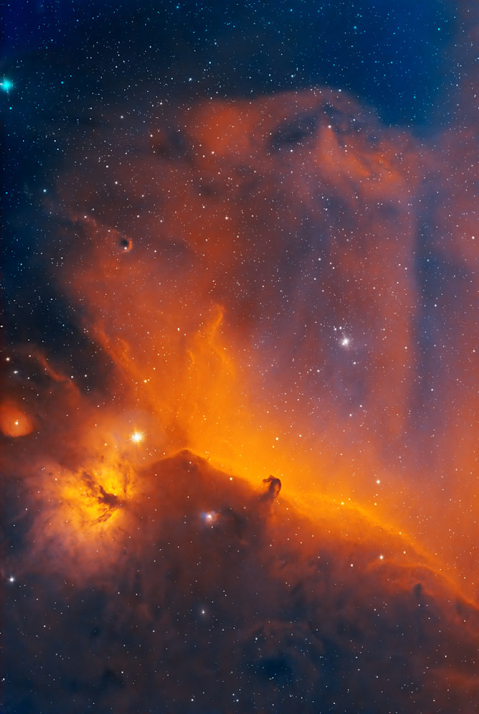 Horsehead Nebula (Ic434) In Hubble Palette Photography Art | MaximAstroPhoto