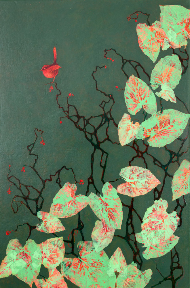Lady In Red Panel 2 Art | Jill Valliere