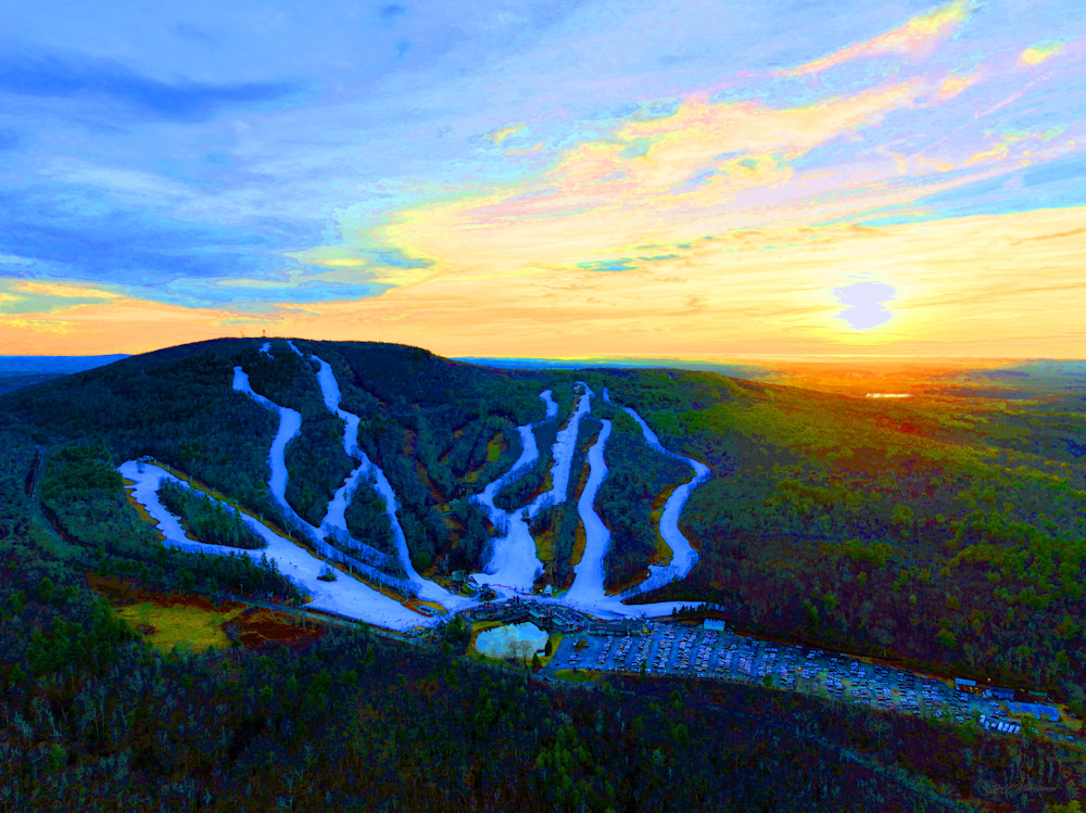 Wachusett Mountain "Wintergreen Slopes" Photography Art | Artistic Insights Aerial Photography