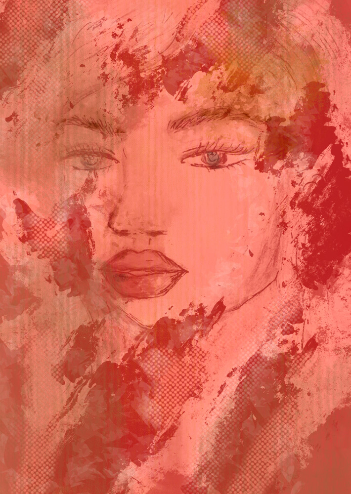 Red Disguise Woman Art | See Lee Art of expression 
