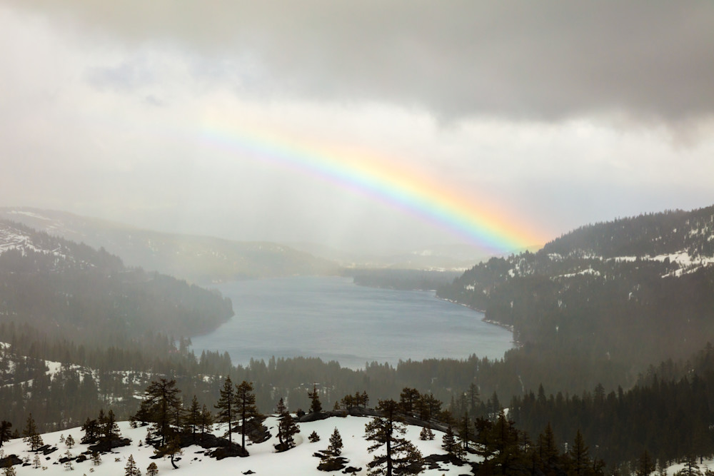 Rainbow Over Donner Lake 3