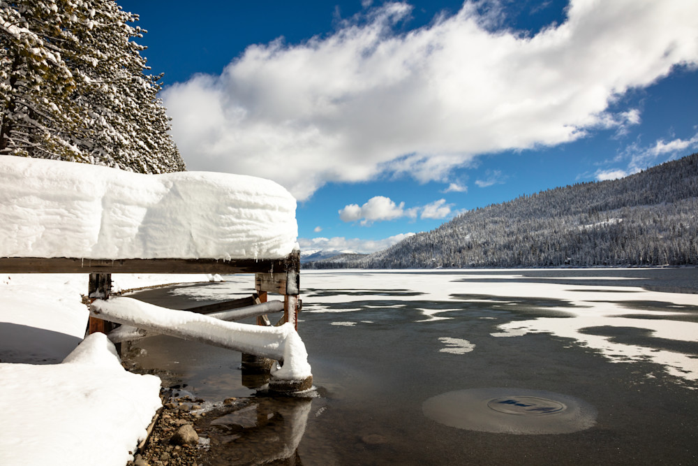 Snowy Dock on Donner Lake