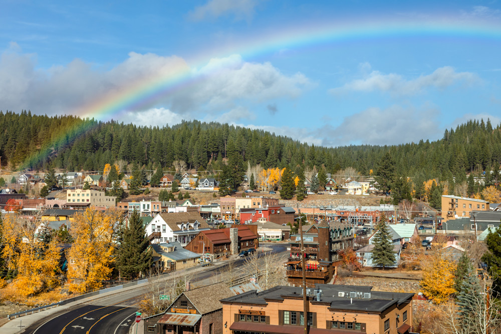 Rainbow Above Downtown Truckee 4