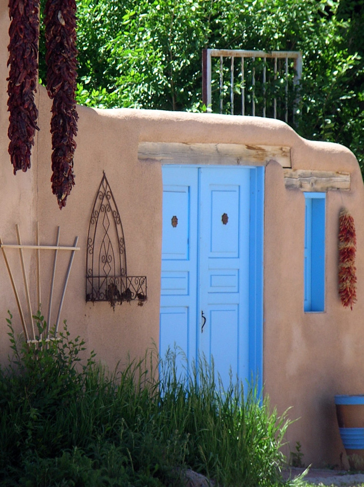 New Mexico Turquoise Garden Door Photography Art | Sandra S Newman Photographer