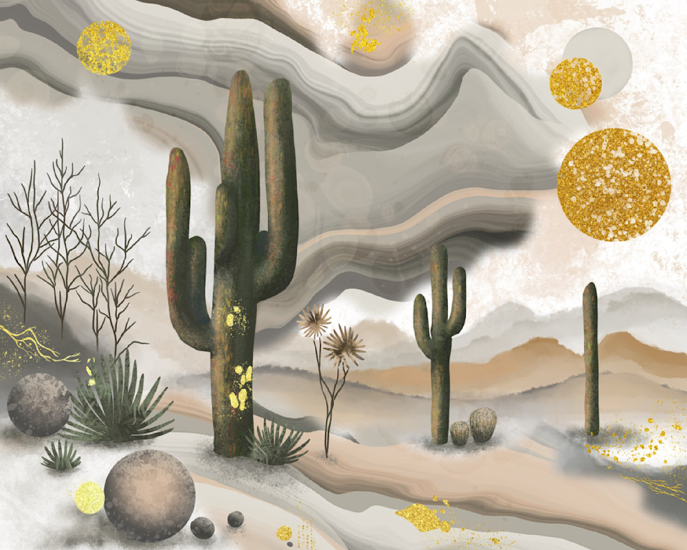 Mesa Melt Artwork: Arizona Desert Meets Vibrant Paint Pour