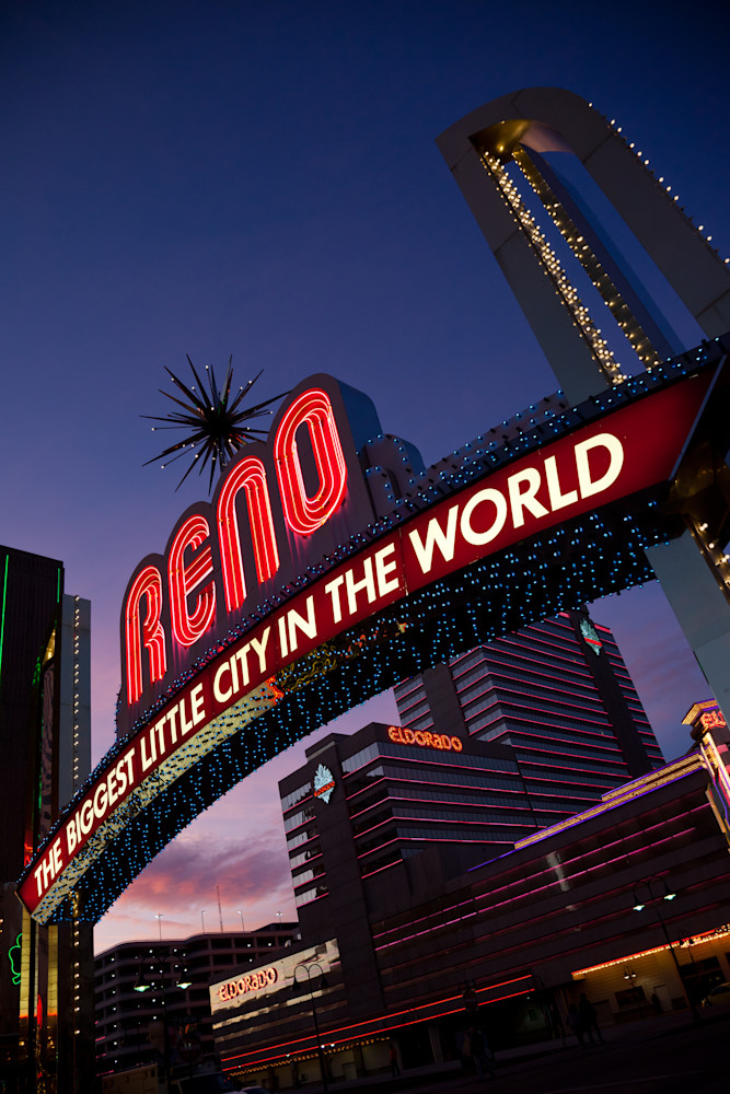 Reno Arch at Sunset 1