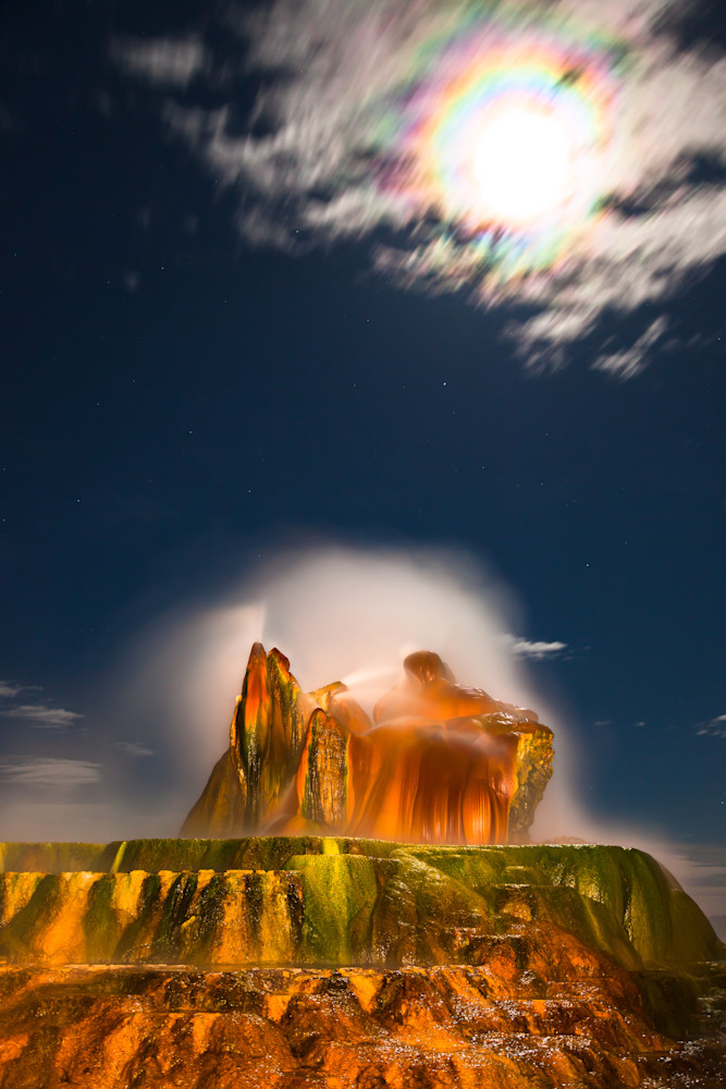 Full Moon Over Fly Geyser 1"