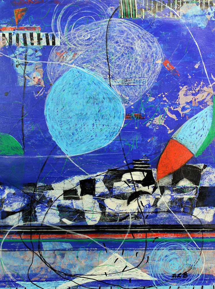 Blue Fuse Print Art | Mary Lea Bradley