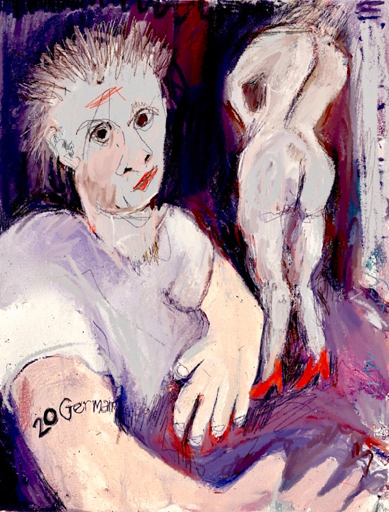 Figure In Red Shoes Art | Cumulus-Art