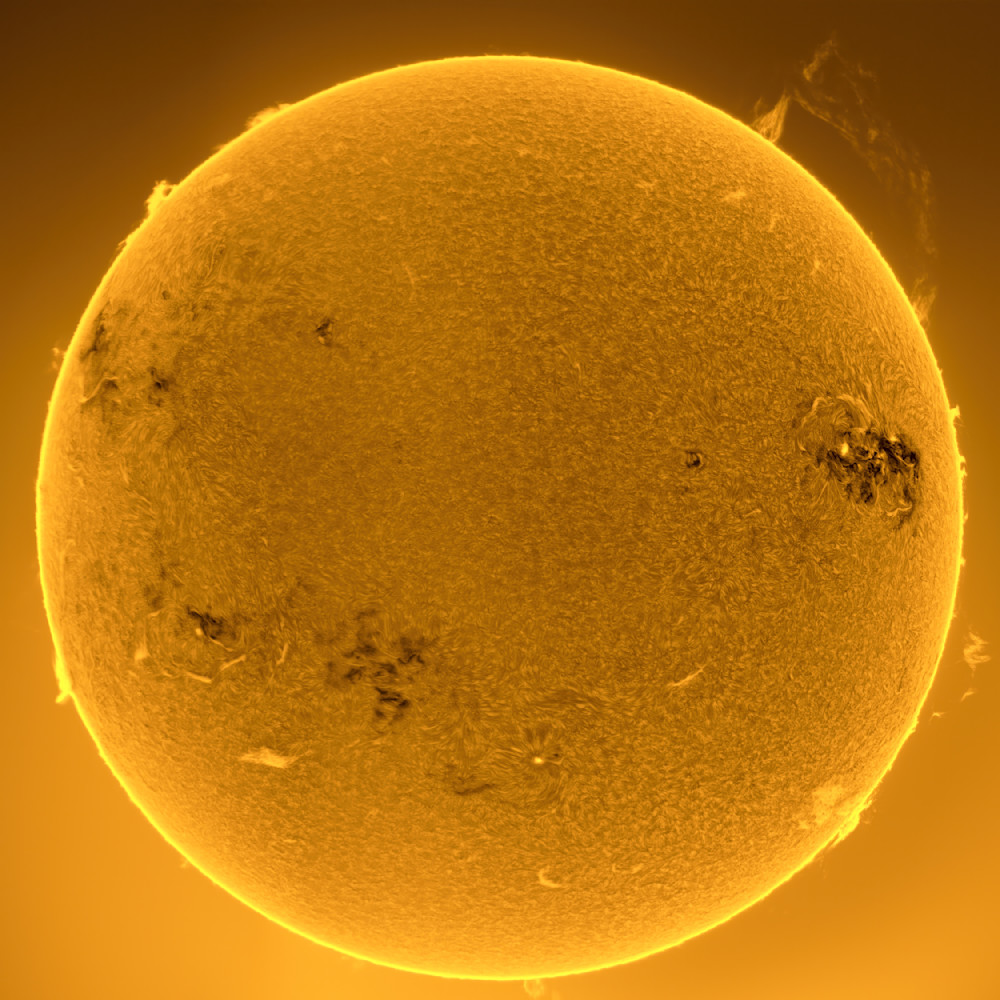 Sun On 2024 05 11 With Sunspots Ar3663 And Ar3664 Photography Art | MaximAstroPhoto